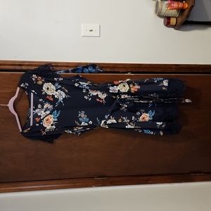 Shein blue floral dress